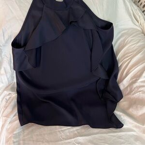 Parker. Beautiful halter neck blouse. Size M. silky navy blue